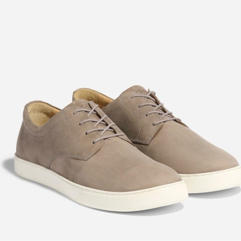 Nisolo Men's Everyday Diego Grey Leather Sneakers Size 10 NIB
